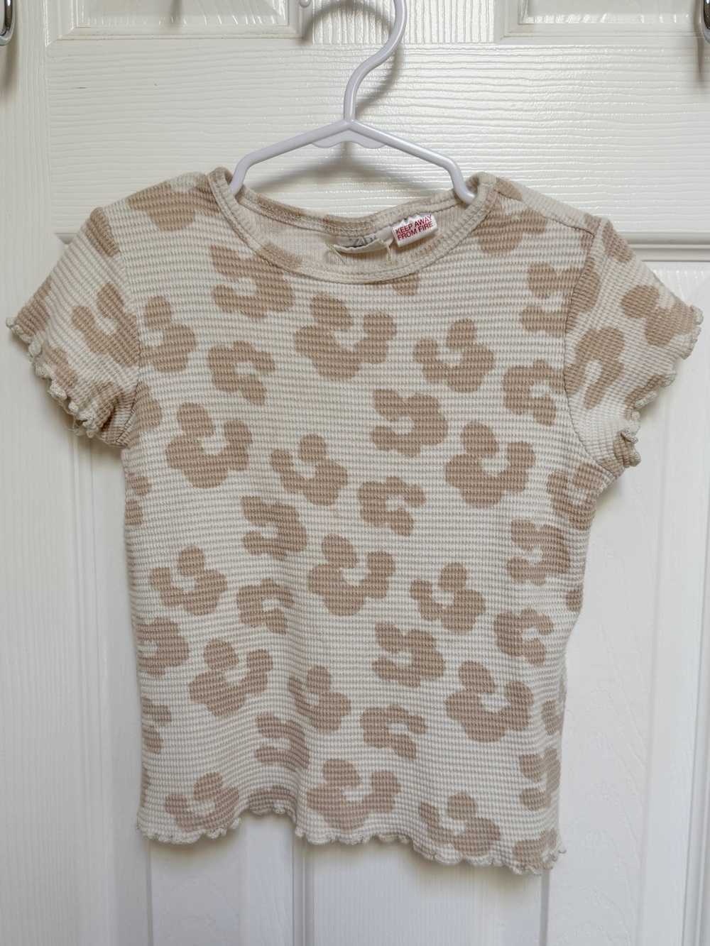 Zara Waffle Knit Top 3-4Y